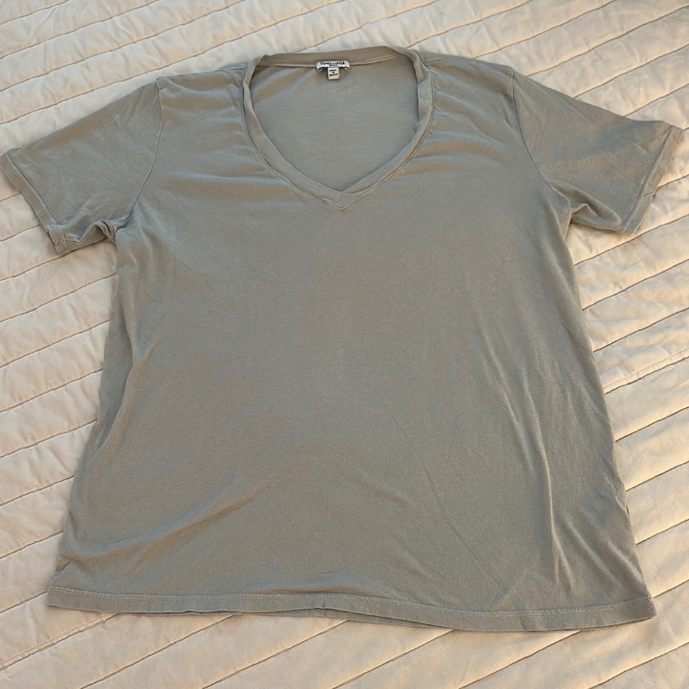 Splendid Gray Relaxed Fitted Short Sleeve Tee